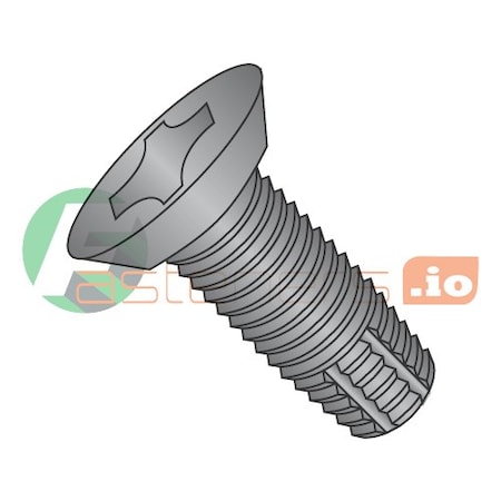 Newport Fasteners Thread Cutting Screw, #12-24 x 1/2 in, Black Oxide Steel Flat Head Phillips Drive, 8000 PK 786439